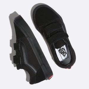 Vans Erkek Çocuk Velcro Ayakkabı Old Skool V Siyah | 38292-393